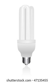 Illustration of an economic light bulb isolated on white background