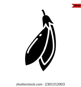 illustration of edamame glyph icon 