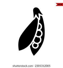 illustration of edamame glyph icon 