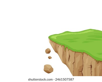 Illustration of the edge of a cliff_only a cliff