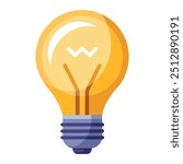 Illustration of Edison bulb isolated on white