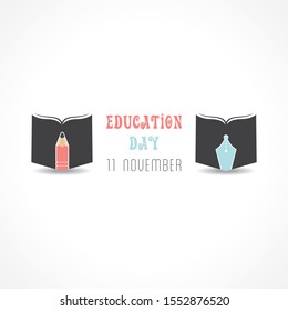 Illustration for education day greeting - 11 November