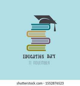 Illustration for education day greeting - 11 November