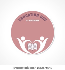 Illustration for education day greeting - 11 November