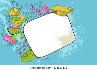 illustration of education doodle background