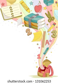 Illustration of Education Elements Background