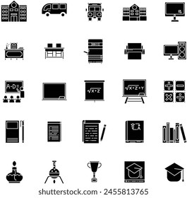 Illustration Education Icon in Solid Style
