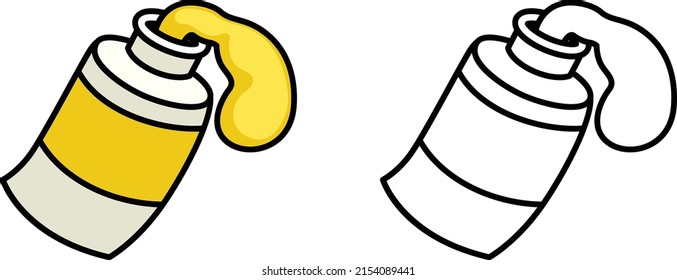 Illustration of educational coloring book vector