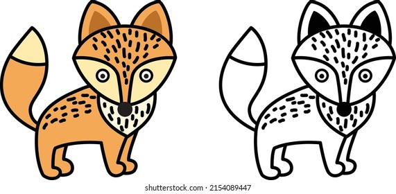Illustration of educational coloring book vector