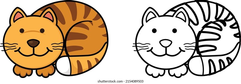 Illustration of educational coloring book vector