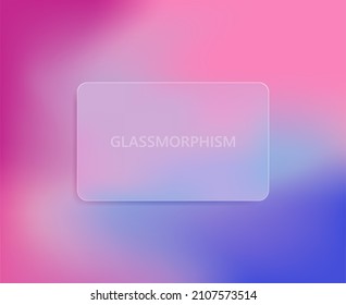 illustration with the effect of frosted glass. new trend.glassmorphism.vector image