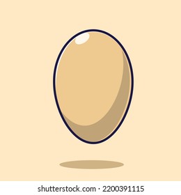 Illustration of an egg with cartoon style