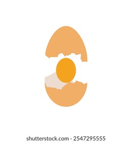 Illustration egg crack unique design with blank background