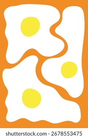 Ilustração design de ovo arte de parede abstrato único