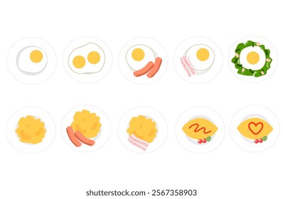 Illustration of egg dish on a plate