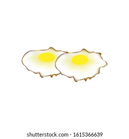 ILLUSTRATION OF EGG FRIED HALF