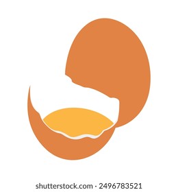 Ilustración de un icono de huevo con una forma de dibujos animados simple.