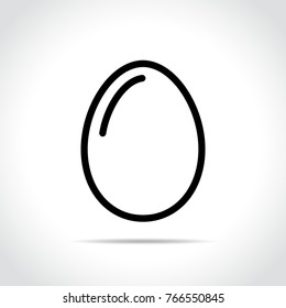 Illustration of egg line icon on white background
