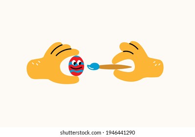 illustration of egg paint. It can be used as avatars, icons, and in other publications.