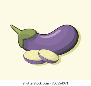 Illustration with eggplant