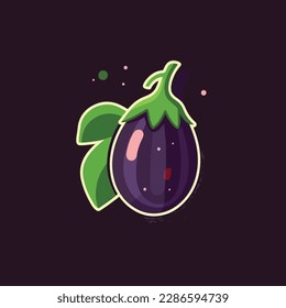 Eine Illustration eines Auberginengemüses