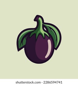An illustration of an eggplant  vegetable