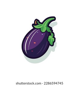 An illustration of an eggplant  vegetable