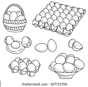 Illustration of eggs - hand drawn picture