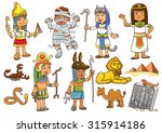 Illustration of egypt child cartoon character.EPS10 File  simple Gradients