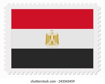 illustration Egypt flag stamp