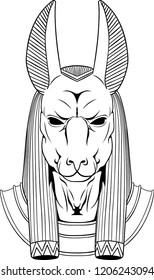 Illustration of Egyptian God Anubis