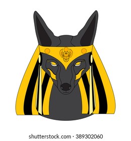 Illustration of egyptian god Anubis