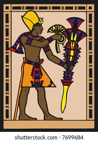 Illustration of Egyptian Silouette - Vector