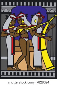 Illustration of Egyptian Silouette - Vector