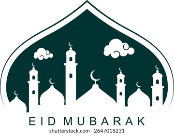 Illustration of Eid al-Fitr and Eid al-Adha icons, various sacrificial animals with transparent backgrounds as per design needs	
