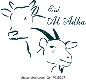 Ilustração dos ícones Eid al-Fitr e Eid al-Adha, vários animais de sacrifício com fundos transparentes de acordo com as necessidades de design	
