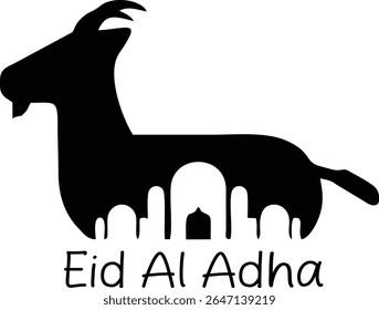 Illustration of Eid al-Fitr and Eid al-Adha icons, various sacrificial animals with transparent backgrounds as per design needs	