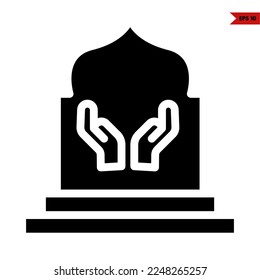 Illustration of Eid Glyph Icon