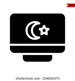 Illustration of Eid Glyph Icon