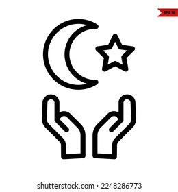 Illustration of Eid Line Icon