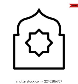Illustration of Eid Line Icon