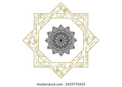 illustration of Eid Mubarak, Idul Fitri illustration design with Muslim concept, Islamic holiday
