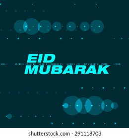 Illustration of Eid Mubarak with intricate calligraphy for the celebration of Muslim community festival.