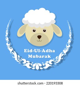 Illustration for Eid-Ul-Adha background for Muslim community festival celebrations.