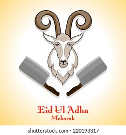 Illustration for Eid-Ul-Adha background for Muslim community festival celebrations.