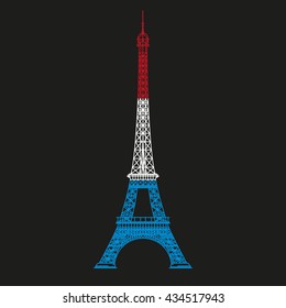 illustration of Eiffel tower line vector