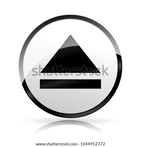 Illustration of eject icon on white background