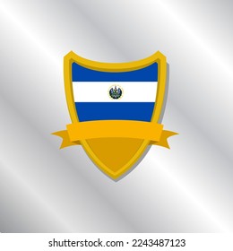 Illustration of El Salvador flag Template