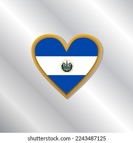 Illustration of El Salvador flag Template