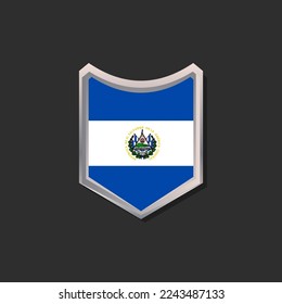 Illustration of El Salvador flag Template